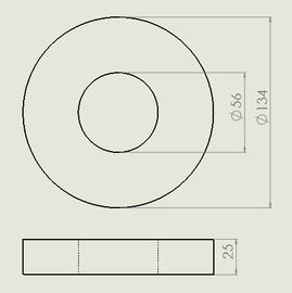 شراء دائم دائري الفريت خاتم المغناطيس عالية المغناطيسي 150mm X 100mm X 25mm online manufacture