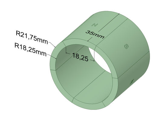 شراء N45SH Zinncium Neodymium Magnets لمحرك مؤازر BLDC SAC90S25 / 3 / TB / FT / EY-2048 online manufacture
